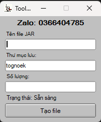 Giao diện Tool Nhân Bản